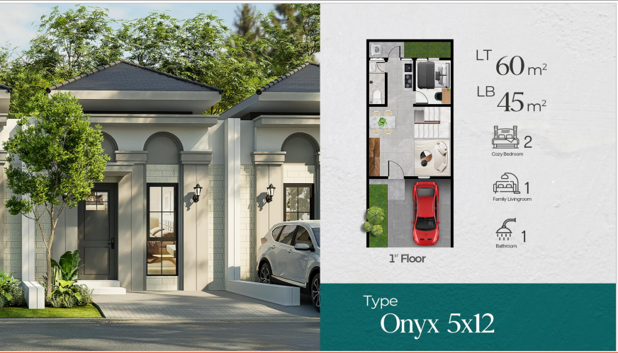 Dijual Rumah Baru Modern di North Houston Mansion Nine Surabaya Barat - Image 1