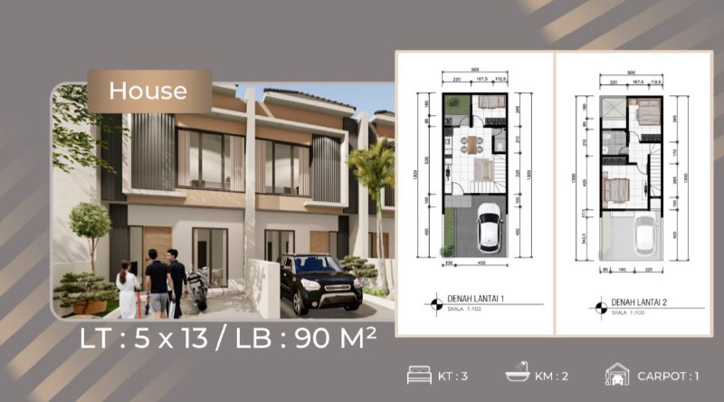 Dijual Rumah Baru Modern di Grand Kencana Residence III Surabaya Timur - Image 1