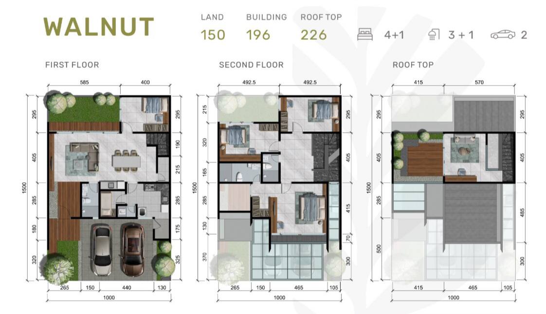Dijual Rumah Baru View Danau di Cluster Dempsey Hill Citraland Northwest Surabaya Barat - Thumbnail 2