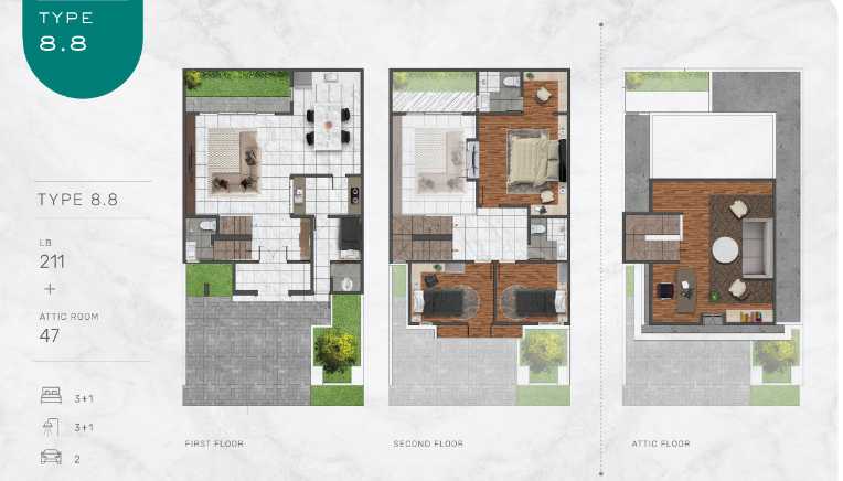 Dijual Rumah Baru Free Furnish di Le Isole Dian Istana Surabaya Barat - Thumbnail 2