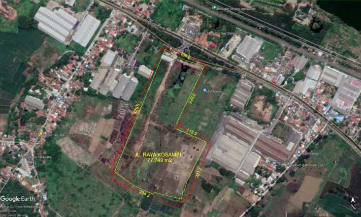 Dijual Tanah Luas dan Strategis di Kosambi City Karawang - Thumbnail 4
