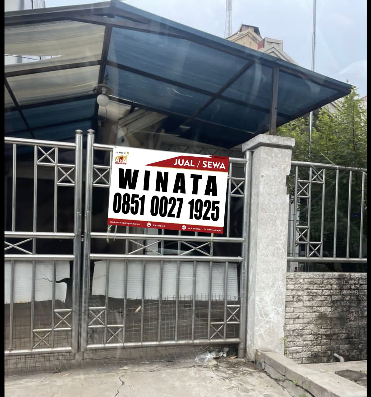 Disewakan Rumah 1 Lantai Murah Strategis Raya Darmo Permai Selatan Surabaya Barat - Image 1