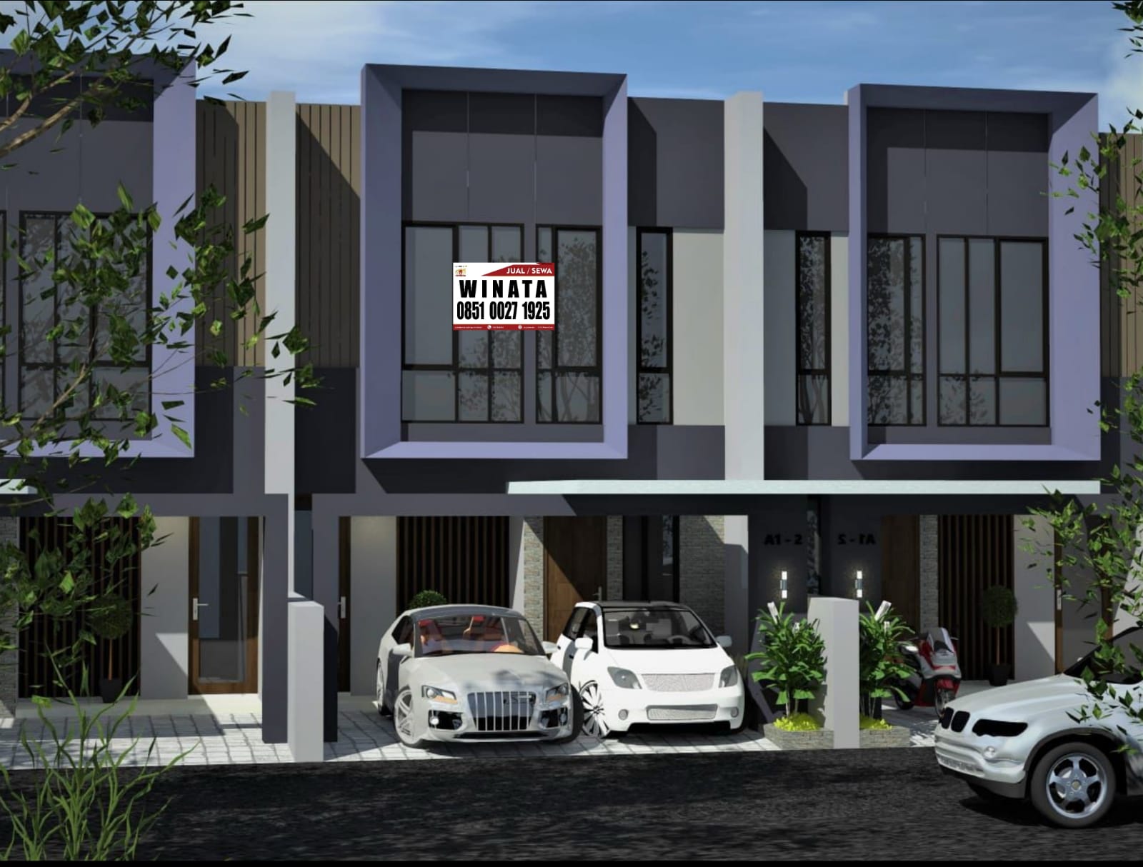 Jual Rumah Baru 2 Lantai Murah 1 M an Kalikepiting Surabaya - Image 1