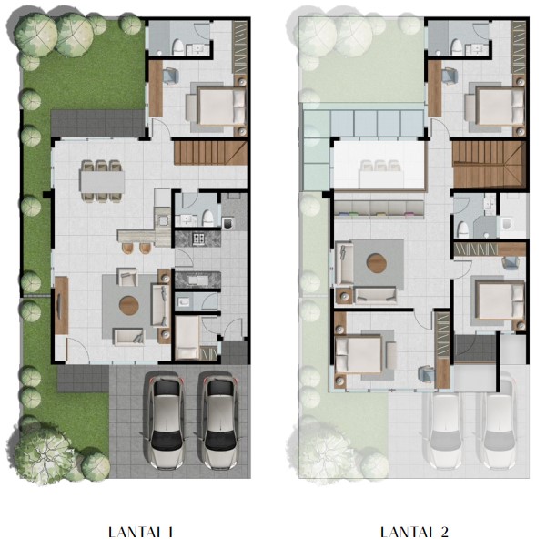 Dijual Rumah Baru Modern di Cluster Lily By The Lake Graha Natura Surabaya Barat - Thumbnail 3