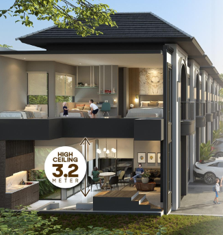 Dijual Rumah Baru Modern di South Houston Mansion Nine Surabaya Barat - Thumbnail 2