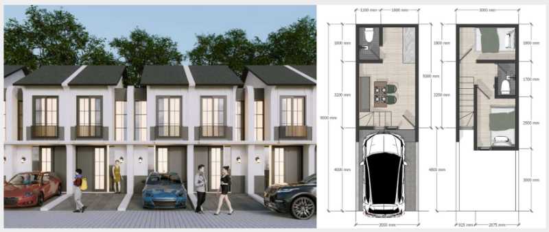 Dijual Rumah Baru Modern Minimalis di Nara Park Surabaya Timur - Thumbnail 2