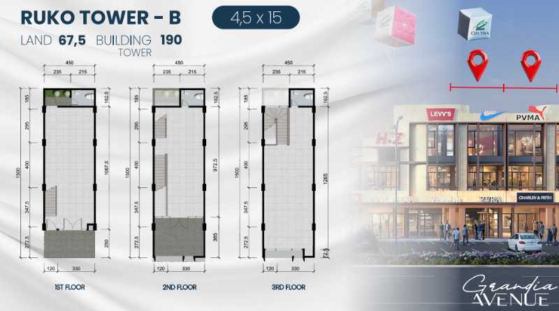 Dijual Ruko Baru Strategis Ramai di Grandia Avenue Citraland Northwest Surabaya Barat - Thumbnail 2