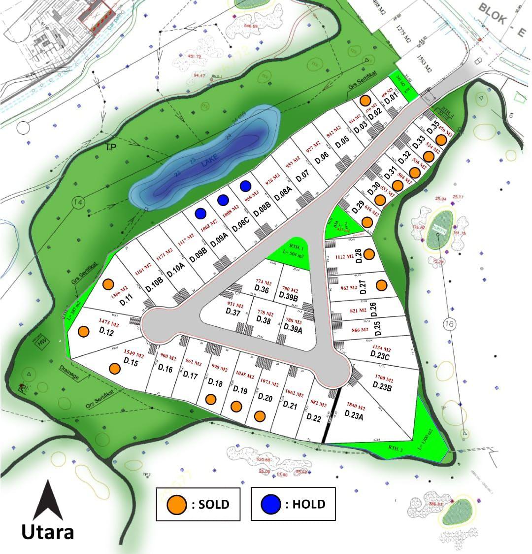 Dijual Tanah Kavling Non Golf View Posisi Hook Bukit Darmo Golf Surabaya Barat - Image 1