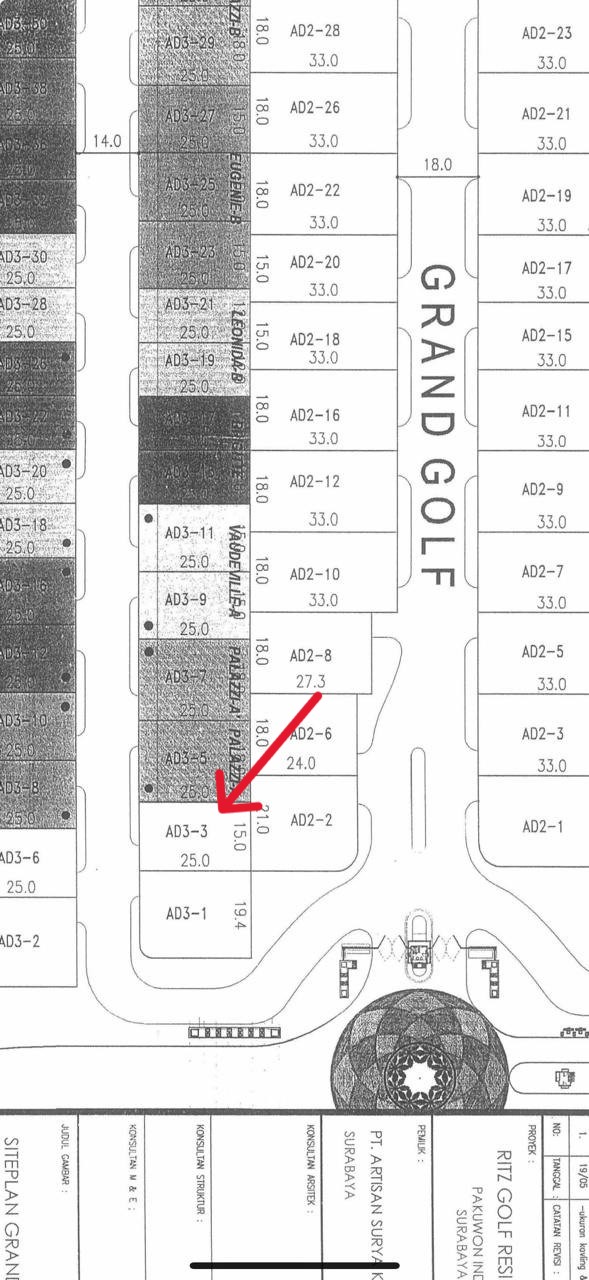 Dijual Kavling Langka di Pakuwon Indah Grand Golf Citraland Surabaya Barat - Image 1