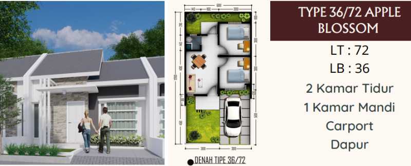 Dijual Rumah Baru Dekat Dengan Pusat Pendidikan di Dewe Residence Gresik - Thumbnail 2
