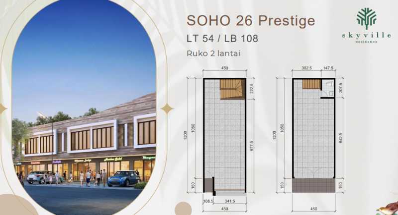 Dijual Ruko Baru Area Komersial di Skyville Residence Sidoarjo - Image 1
