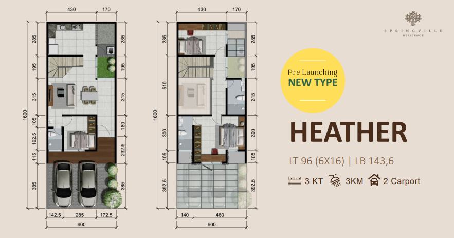 Dijual Rumah Baru Lokasi Strategis di Springville Residence Tahap II Surabaya Timur - Thumbnail 2
