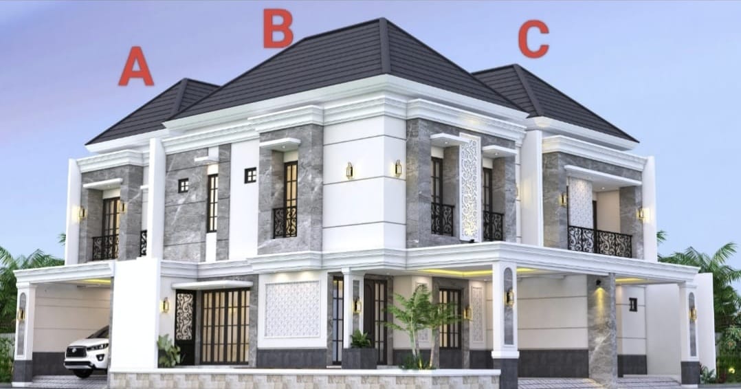 Dijual Rumah Baru Model American Style di Kertajaya Indah Surabaya Timur - Image 1
