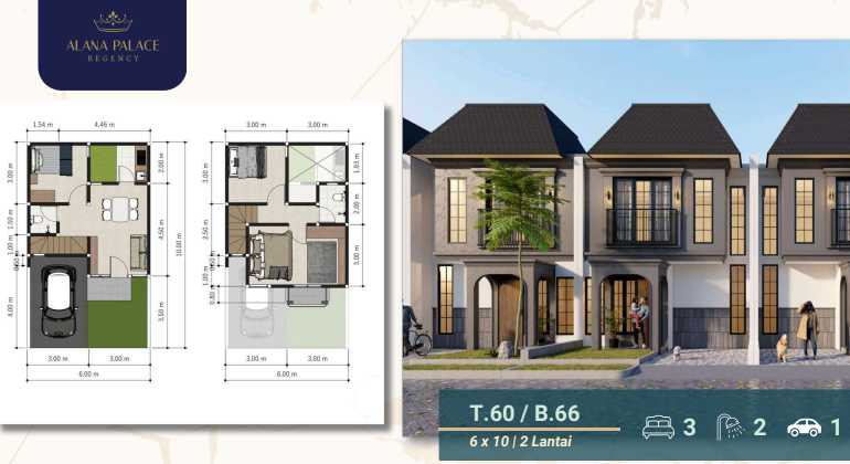 Dijual Rumah Baru Strategis Dua Lantai di Alana Palace Regency Surabaya Timur - Thumbnail 2