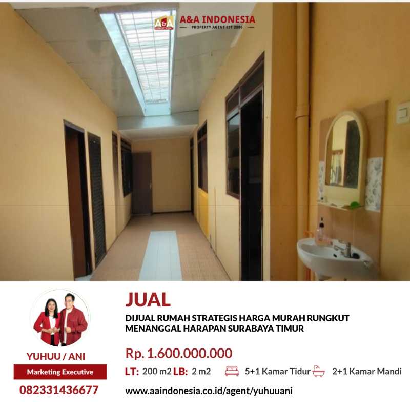 Dijual Rumah Strategis Harga Murah Rungkut Menanggal Harapan Surabaya Timur - Thumbnail 2