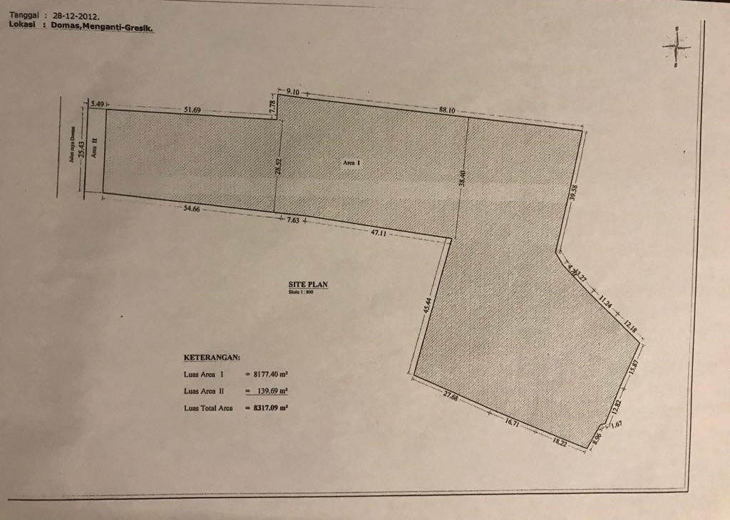 Dijual Tanah Luas Strategis di Jalan Raya Domas Gresik - Thumbnail 2