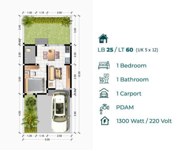 Dijual Rumah Baru Modern Minimalis di Maura Hill Gresik - Thumbnail 2